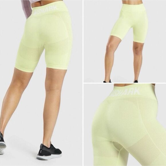 Gymshark Pants - Gymshark Flex Cycling Shorts.Women's.Light Lime.Activewear. Sz M